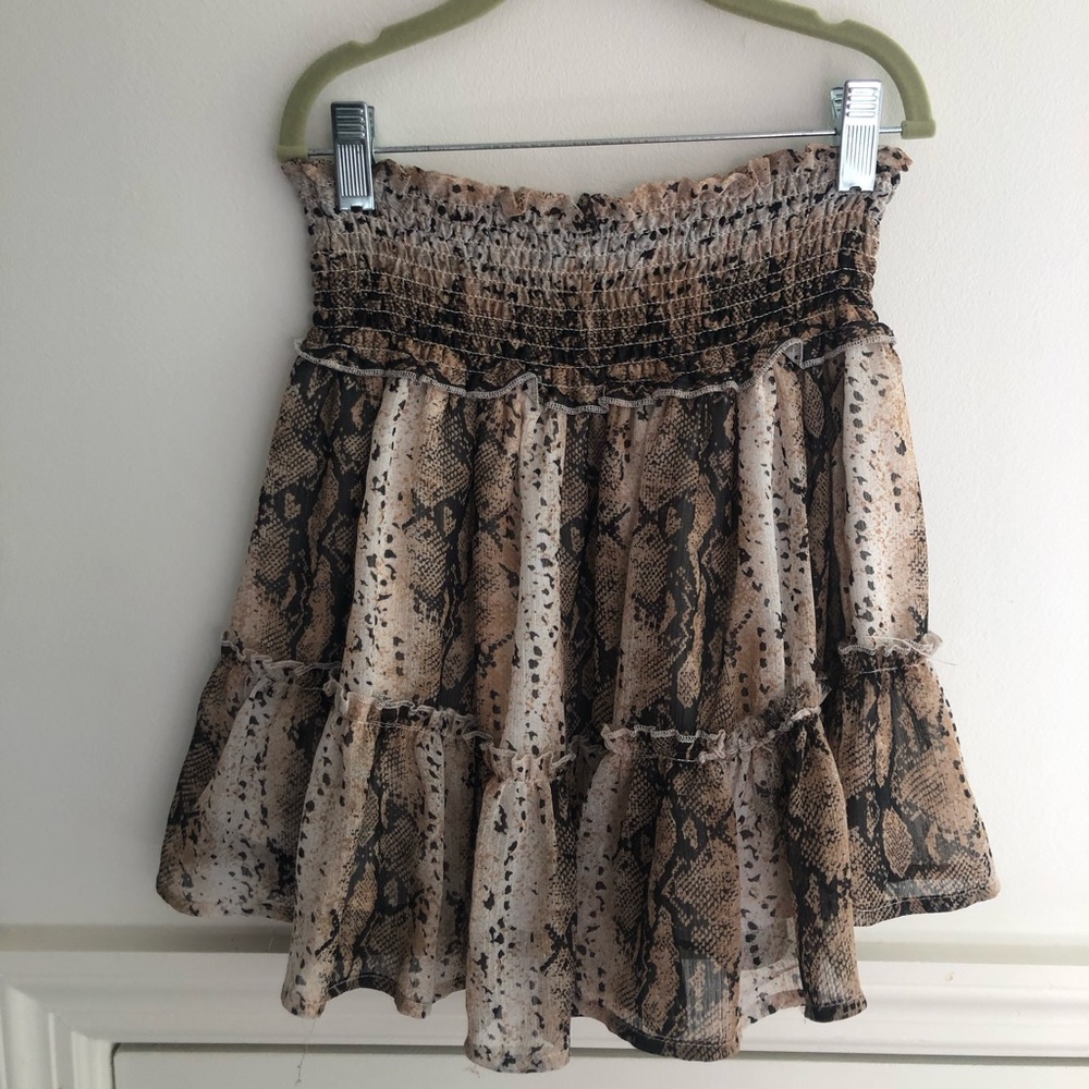 Altard State animal/snake print skirt